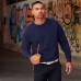 Свитшот без начеса LIGHTWEIGHT SET-IN SWEAT 240, Темно-синий