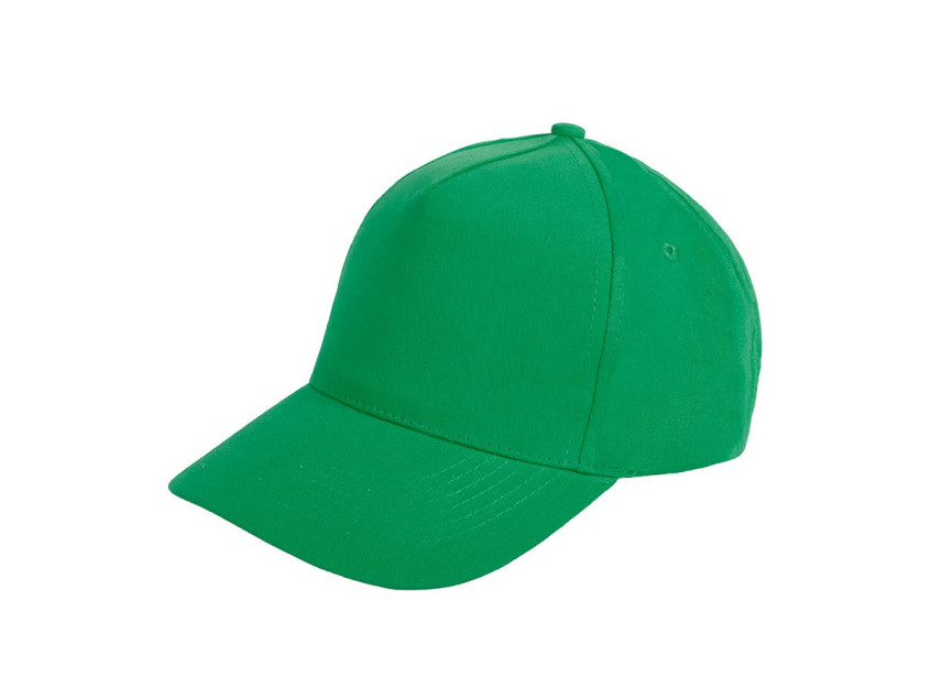 Бейсболка STANDARD, 5 клиньев, металлическая застежка, зеленый