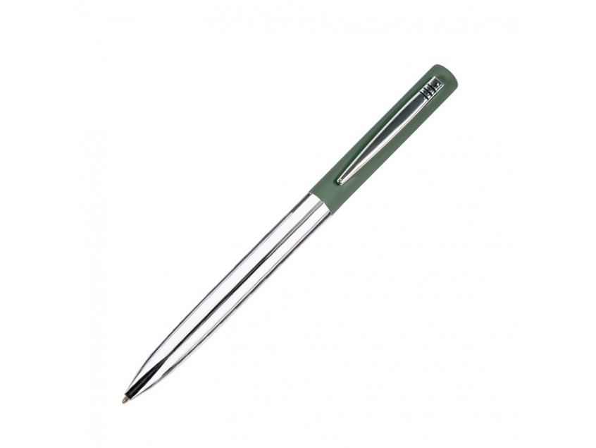 Ручка шариковая CLIPPER, покрытие soft touch, Зеленый