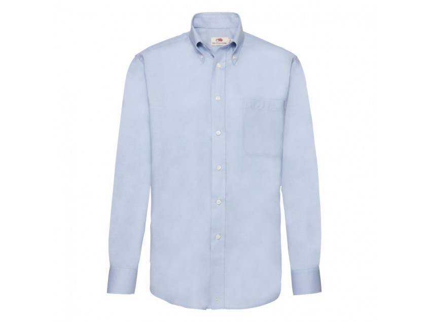 Рубашка мужская LONG SLEEVE OXFORD SHIRT 135, Голубой