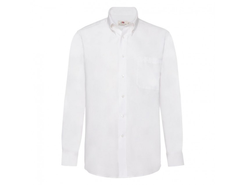 Рубашка мужская LONG SLEEVE OXFORD SHIRT 130, Белый
