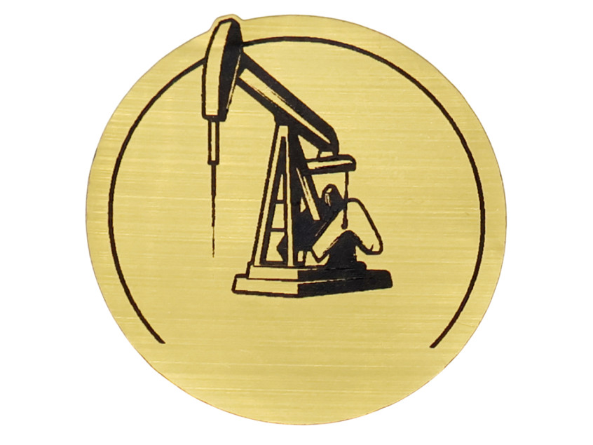 Шильд-наклейка нефть, золото