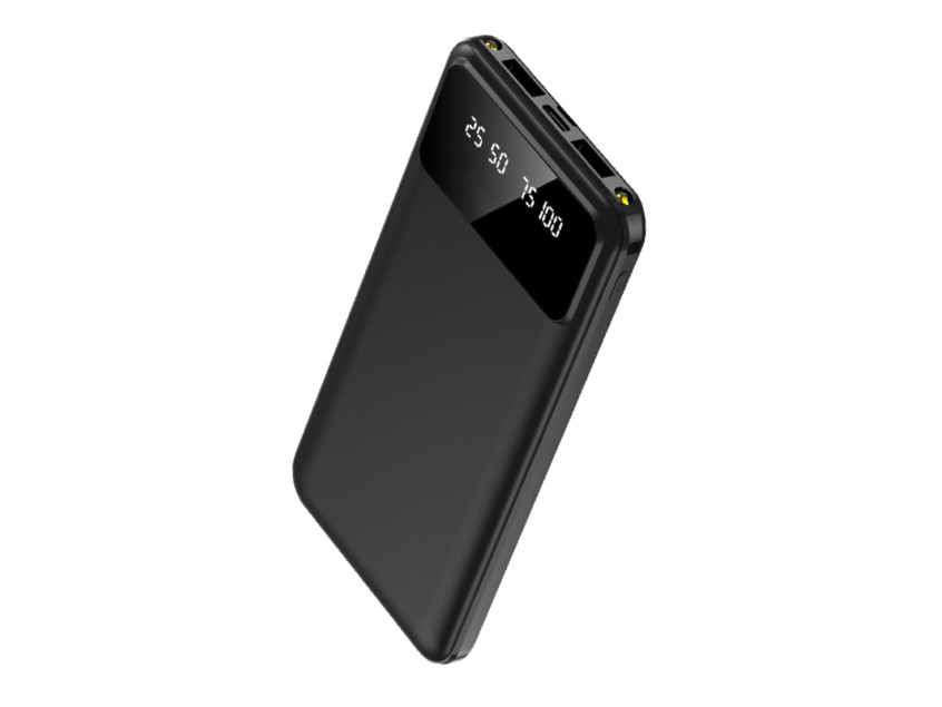 Внешний аккумулятор Dorado 10 000 mAh с фонариком, черный
