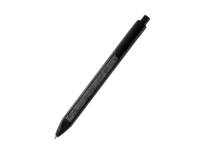 Ручка пластиковая с текстильной вставкой Kan, черный