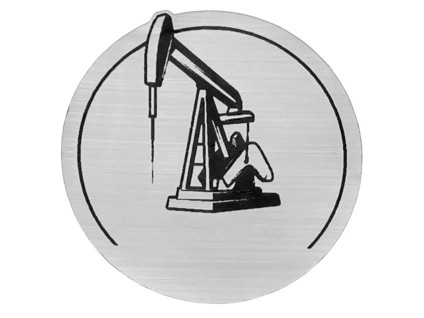 Шильд-наклейка нефть, серебро