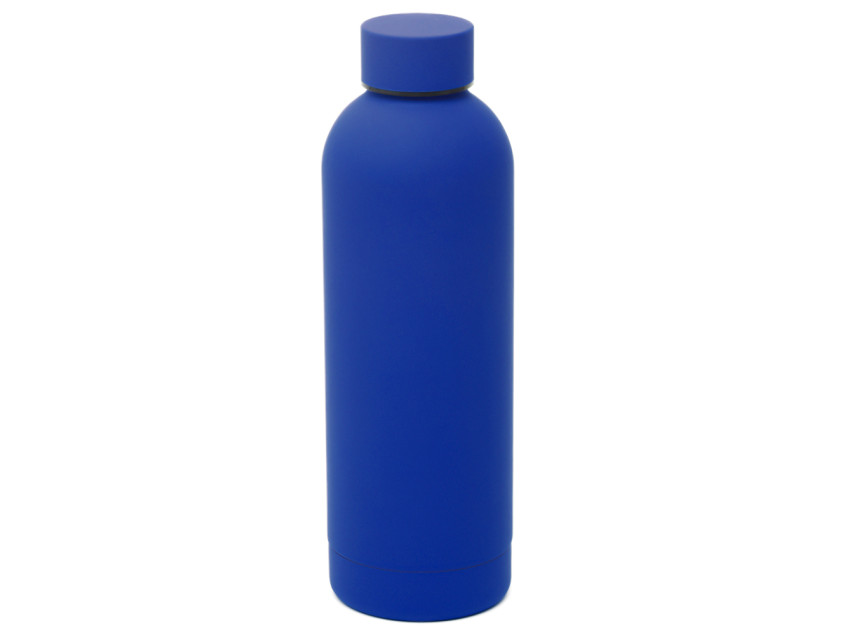 Термобутылка Perfecto софт-тач, синий.