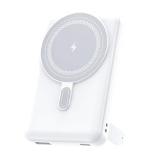 Магнитный внешний аккумулятор Axion с беспроводной зарядкой (15W), 10000 Mah, белый