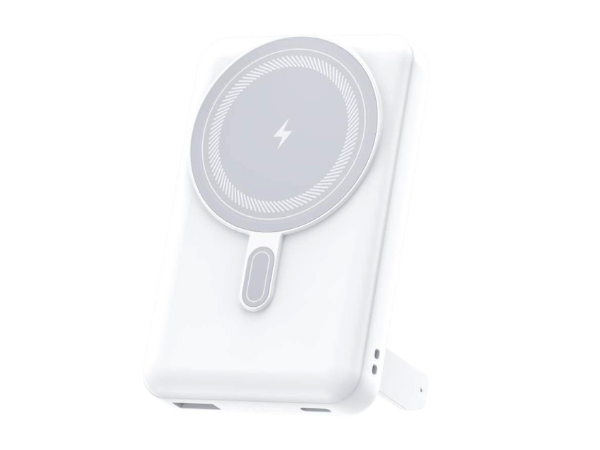 Магнитный внешний аккумулятор Axion с беспроводной зарядкой (15W), 10000 Mah, белый