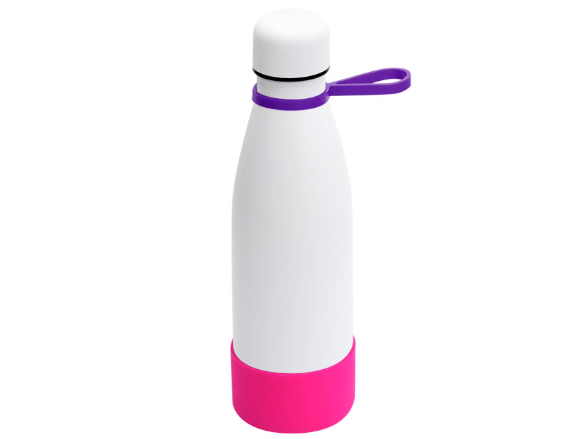 Термобутылка герметичная вакуумная Olivia To Go, белый/фиолетовый/розовый