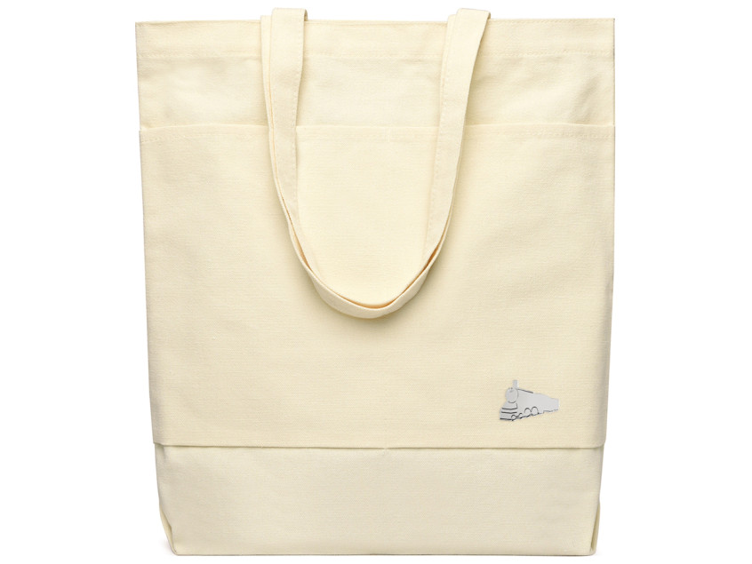 Сумка для покупок JETTA 325 г/м² с шильдом - поезд, натуральный