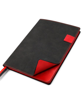 Ежедневник A5 недатированный Efemero в мягком переплёте, черно-красный