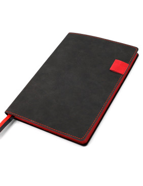 Ежедневник A5 недатированный Efemero в мягком переплёте, черно-красный