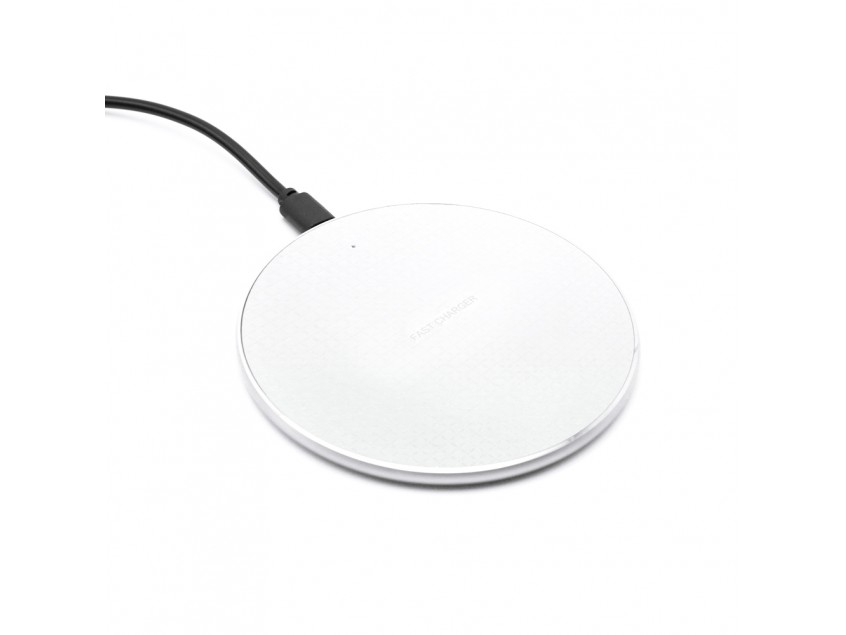 Беспроводное зарядное устройство Flappy, белый с лого