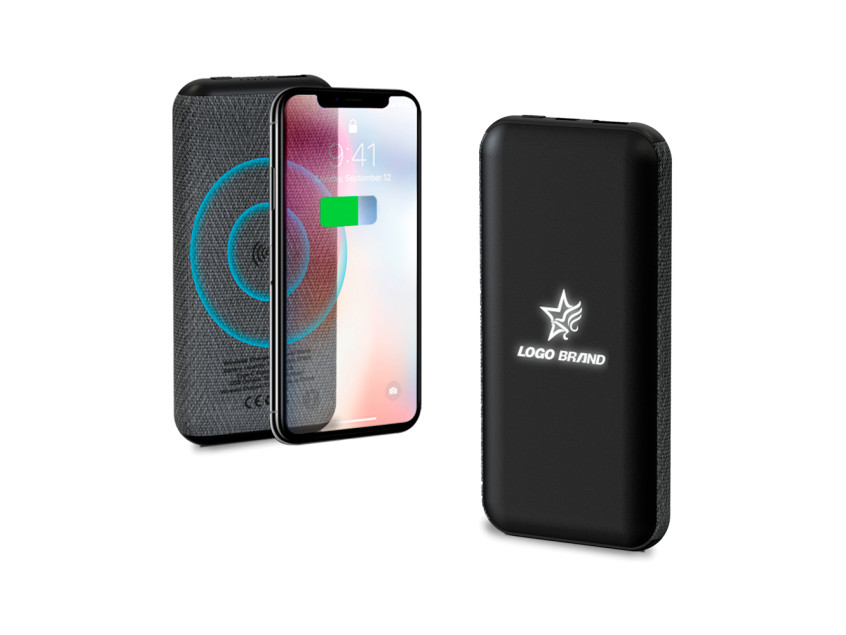Внешний аккумулятор Stormoway, 10000 mAh с беспроводной зарядкой, черный