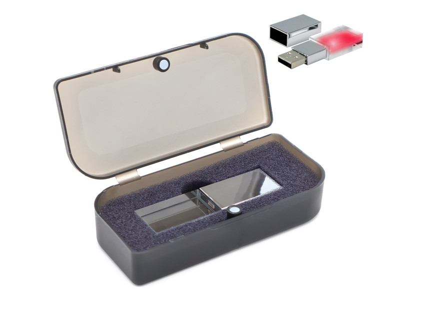 Флешка Moon 16 Гб в футляре, красный Флешка Moon 16 Гб в футляре, красный