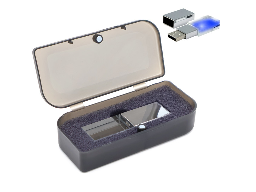 Флешка Moon 16 Гб в футляре, синий Флешка Moon 16 Гб в футляре, синий