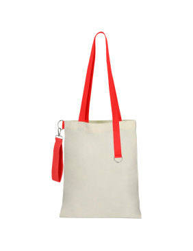 Сумка для покупок White GLOW 325 г/м² с ремувкой, красная/красная