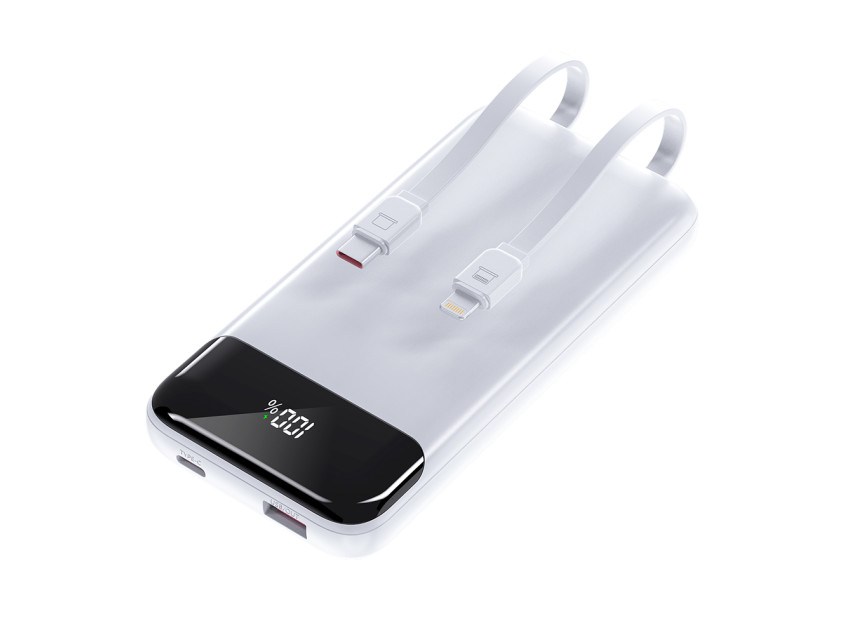 Внешний аккумулятор Nero с быстрой зарядкой (до 22,5W), 10000 mAh, белый