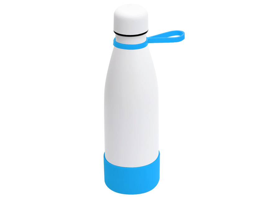 Термобутылка герметичная вакуумная Olivia To Go, белый/голубой