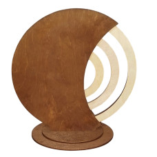 Вечный календарь из дерева Time коричневый 