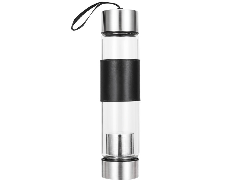 Термос стеклянный с инфьюзером Modulus, чёрный