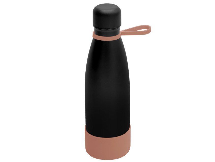 Термобутылка герметичная вакуумная Olivia To Go, чёрный/мокко