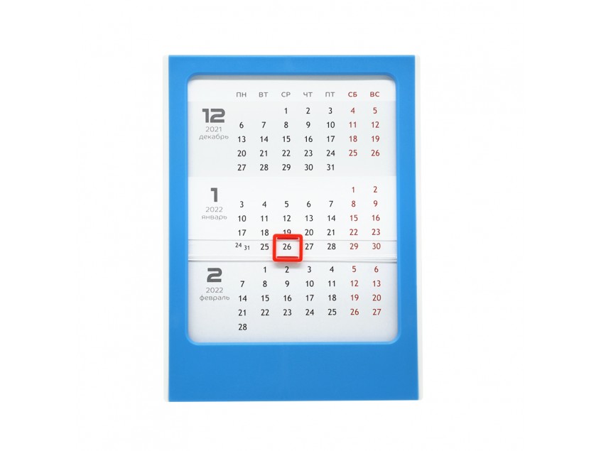 Календарь настольный Zeit, синий