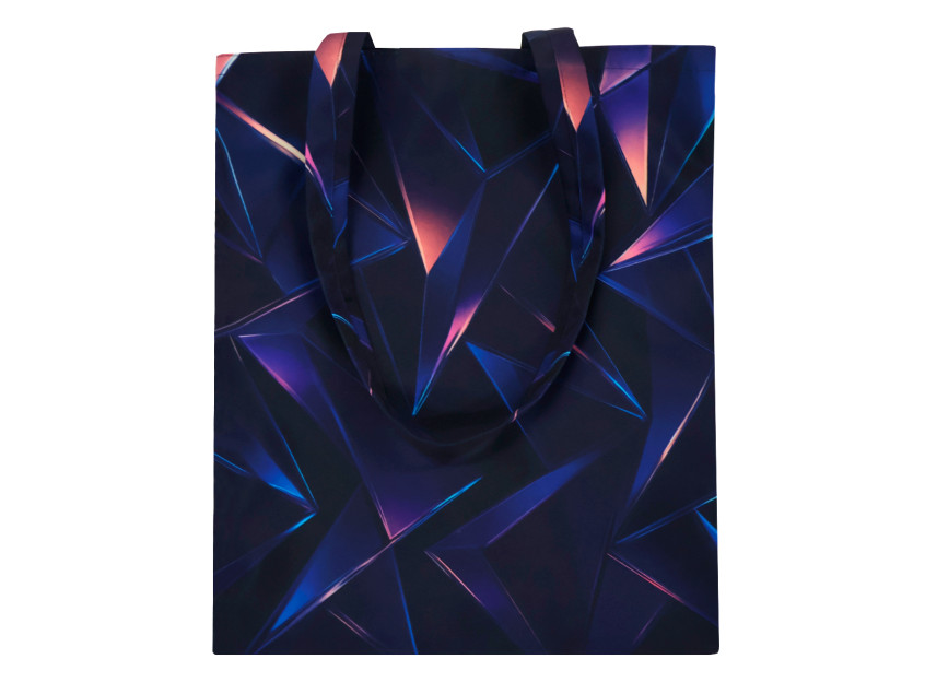 Сумка для покупок Бэлли с полноцветной печатью, длина ручек 70 см