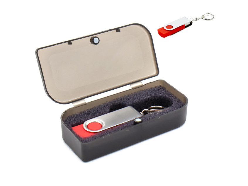 Флешка Twist 32 Гб в футляре, красная