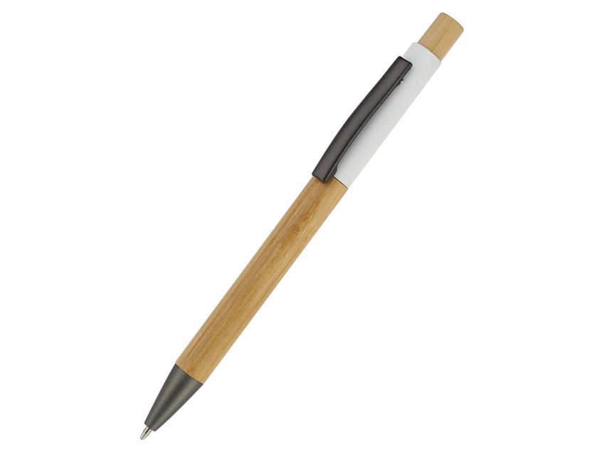 Ручка "Авалон" с корпусом из бамбука, белый