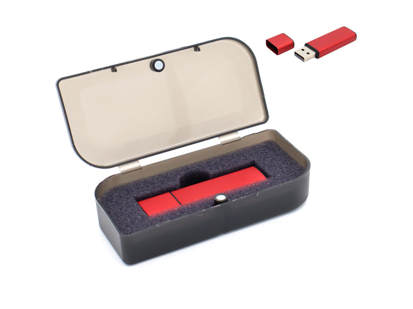 Флешка Loon 16 Гб в футляре, красная