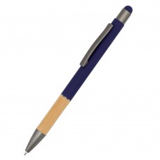 Ручка металлическая Сайрис софт-тач, синяя