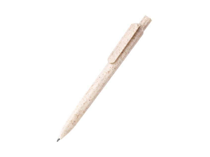 Ручка из биоразлагаемой пшеничной соломы Melanie, белый