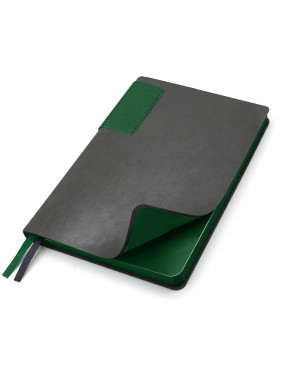 Ежедневник A5 недатированный Molfetta в мягком переплёте, серый/тёмно-зеленый