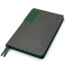 Ежедневник A5 недатированный Molfetta в мягком переплёте, серый/тёмно-зеленый