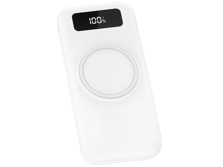 Внешний аккумулятор Authority с беспроводной зарядкой (5W), 10000 mAh, белый
