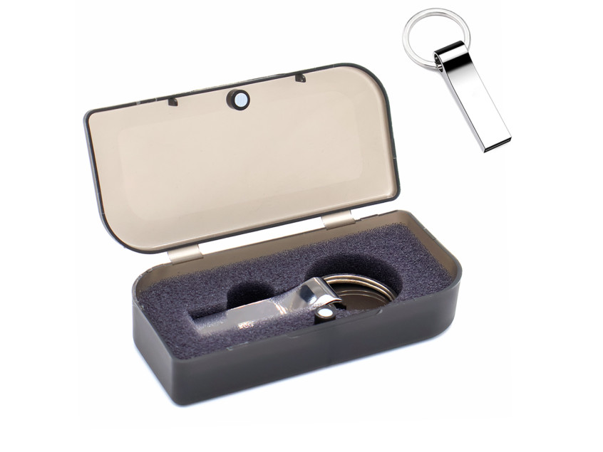 Флешка Ring rail 16 Гб в футляре, серебристая