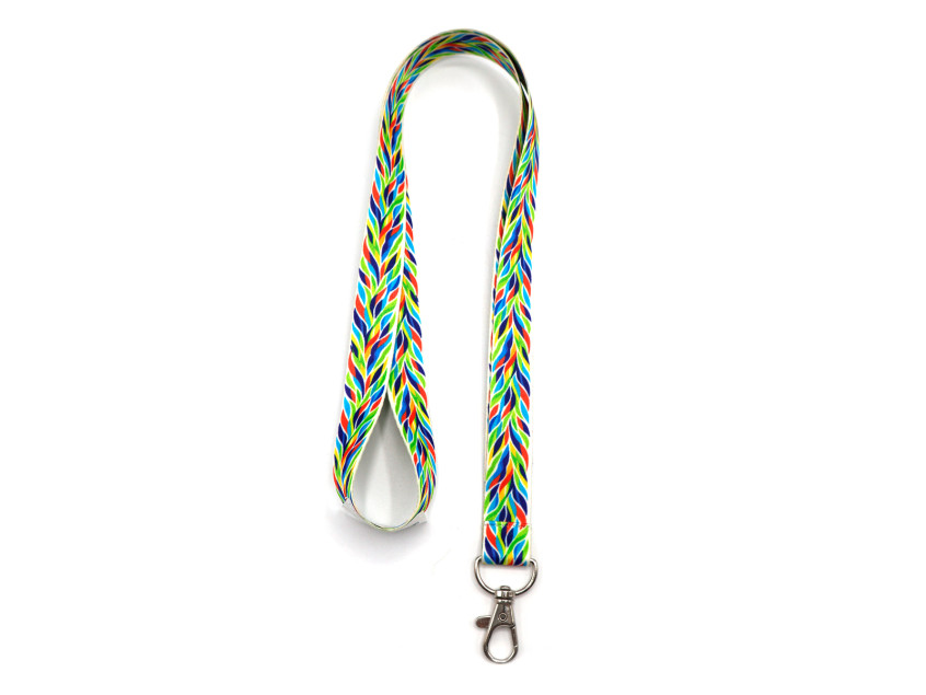 Ланъярд полноцветный Флоу с карабином, 20 мм