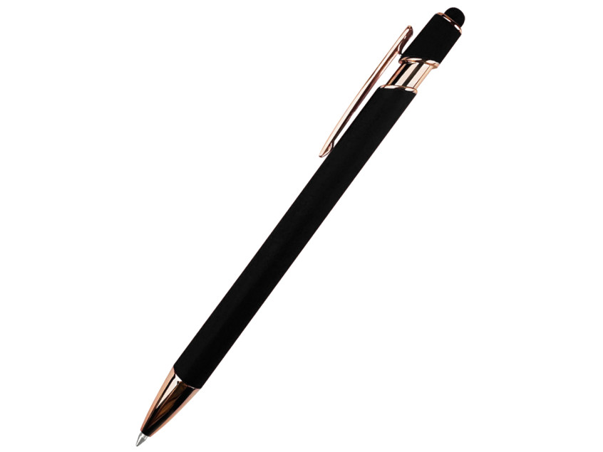 Ручка металлическая Brina софт-тач, черный