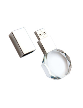 Флешка Diamond 16 Гб, белая подсветка