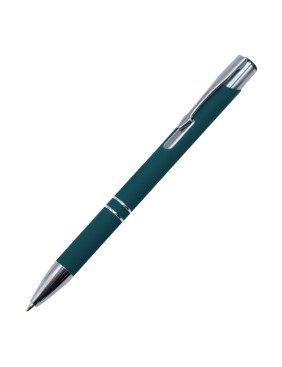 Ручка металлическая Molly софт-тач, изумрудная