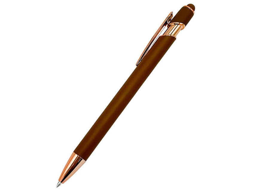Ручка металлическая Brina софт-тач, бронза