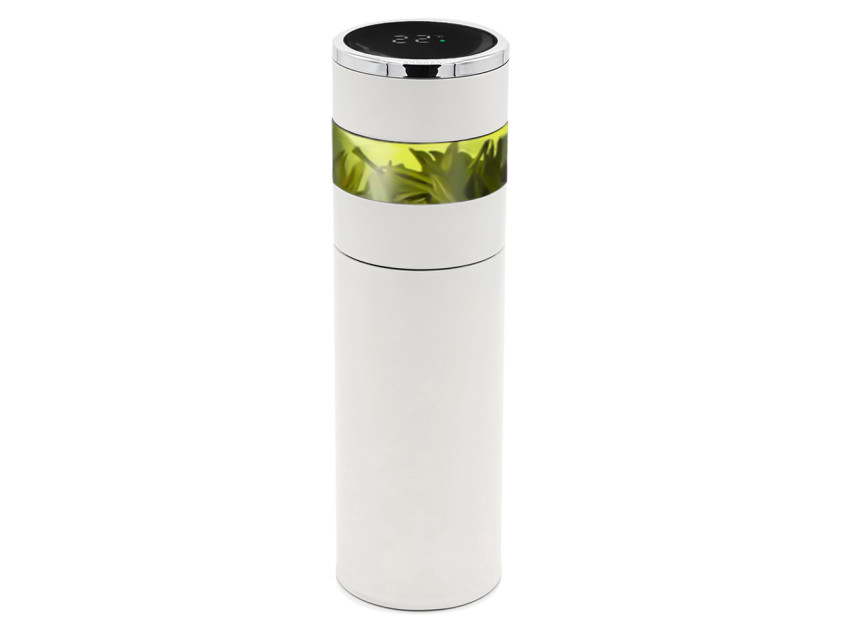 Термос Amber с инфьюзером и дисплеем, белый.