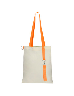 Сумка для покупок White GLOW 325 г/м² с ремувкой, оранжевая/оранжевая