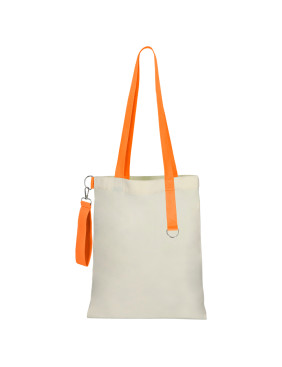 Сумка для покупок White GLOW 325 г/м² с ремувкой, оранжевая/оранжевая