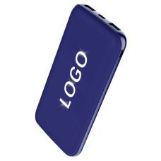 Внешний аккумулятор Kugo, 10000 mAh с подсветкой гравировки, синий