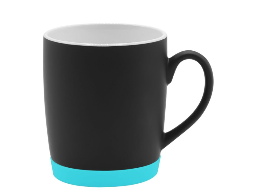 Кружка Make Me To Go, чёрная/морская волна