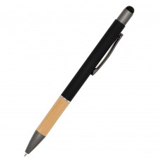 Ручка металлическая Сайрис софт-тач, черная