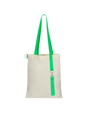 Сумка для покупок White GLOW 325 г/м² с ремувкой, зелёная/зелёная