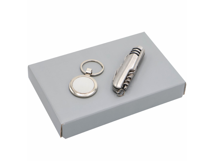 Подарочный набор БАЗИС, серебристый
